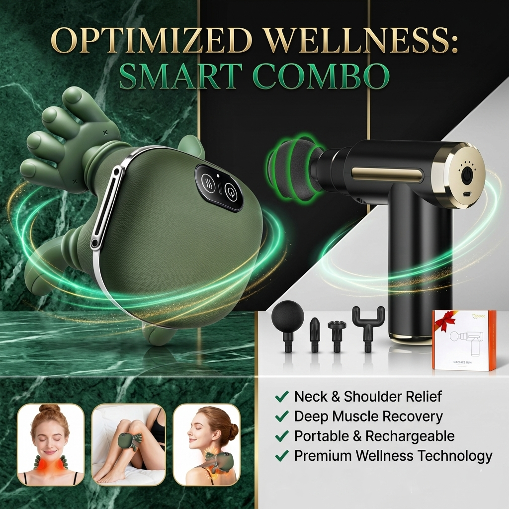 Smart Neck Massager with FREE Massage Gun Bundle
